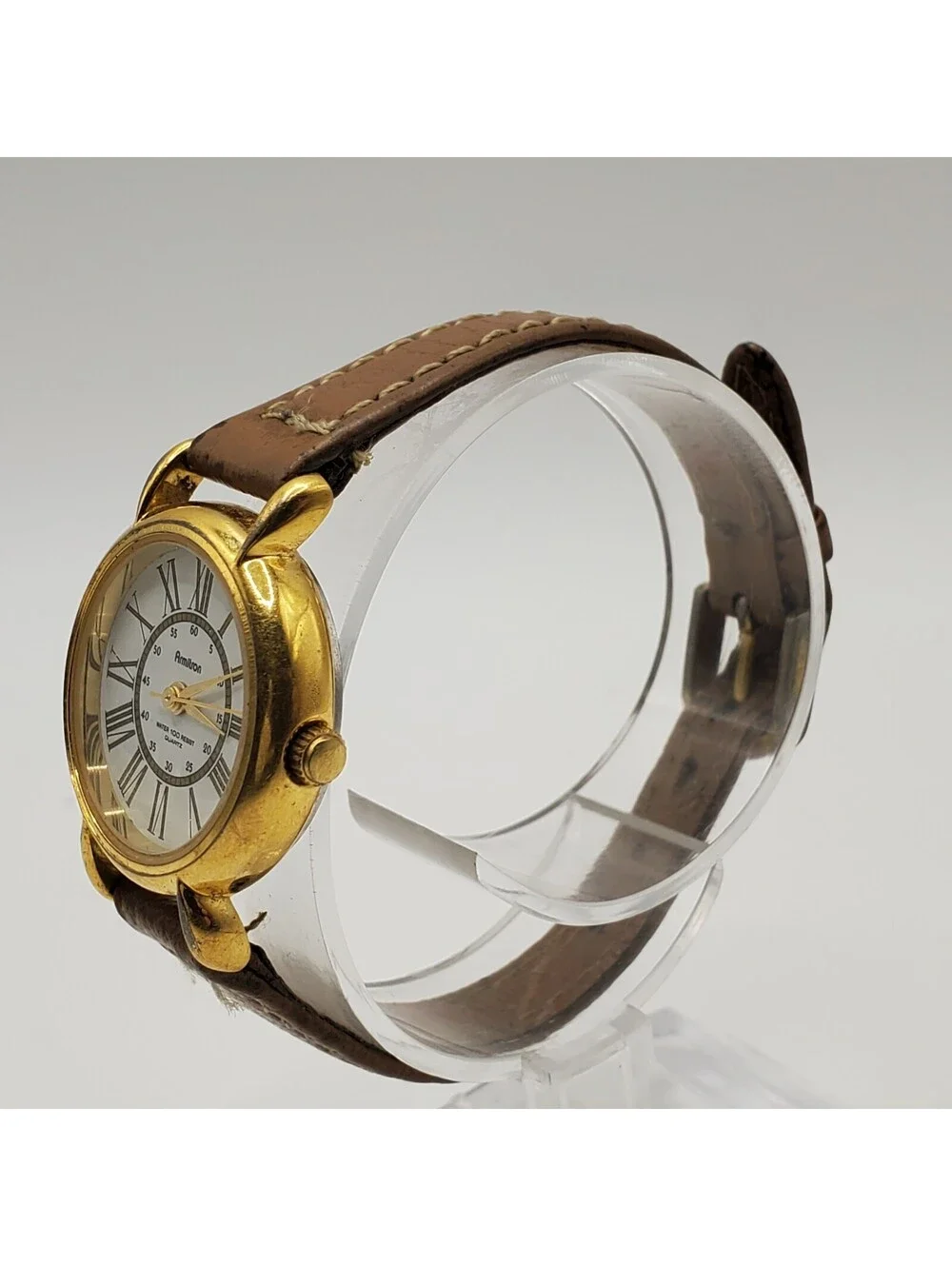 Vintage Armitron Womens Watch 24mm White Dial Roman Numerals New Battery